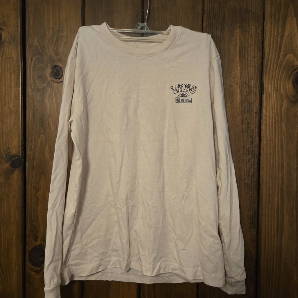 Vans Off The Wall Beige Long Sleeve Tee